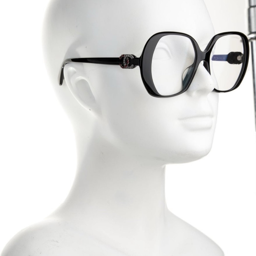 SOLD: CHANEL Blue Light Filtering Black Square Frame Glasses